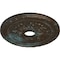Ekena Millwork Palmetto Ceiling Medallion (Canopies up to 5"), 20 7/8"OD x 3 5/8"ID x 1 5/8"P, Bronze Blue Patina CM20PMBBS - alternate 4